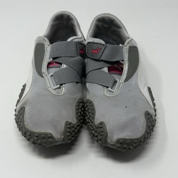 Puma Mostro Mesh Sneakers Shoes Womens 8 Gray Pink Perforated Vintage Y2K FLAW - Picture 5 of 16